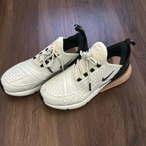 Nike air max 270 worn once cream black pink womens 6.5